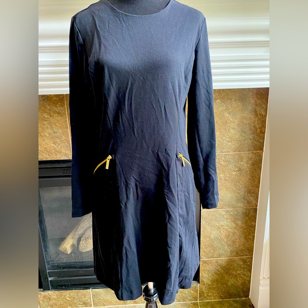 Michael Kors Black Dress with Gold Zippers